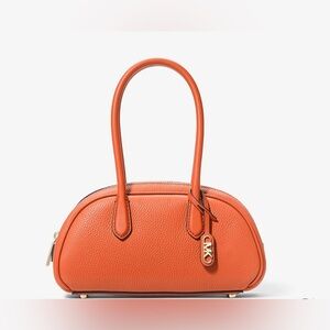 Michael Kors Lulu Mini Satchel Optic Orange Leather – NWT